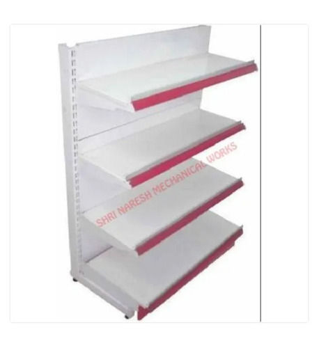 Side Wall Corner Supermarket Display Rack With 4 Shelves