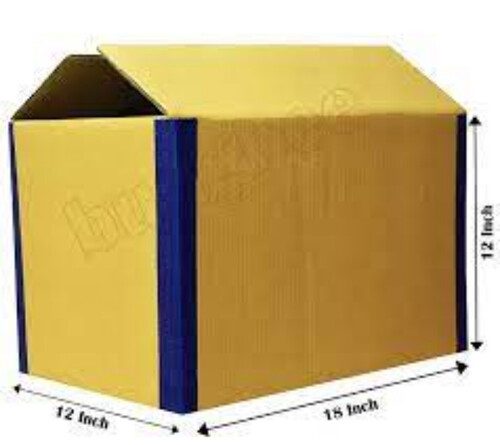 3 Ply Corrugated Box For Packaging Use - Brown, Rectangular Shape, Light Weight | Recyclable Cardboard Material, Customizable Design