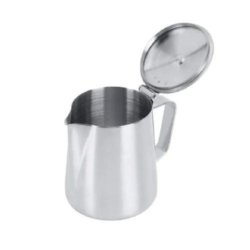 600 Milliliters Stainless Steel Frothing Pitcher Jug Size: 10W X 11H Centimeters