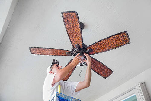 Coated Air Cooling Ceiling Fan, Easy To Install