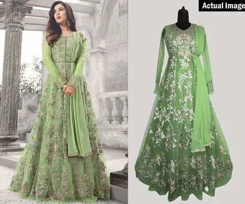 Ladies Heavy Embroidery Gown For Party Wear