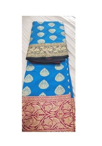 Lightweight Embroidered Cotton Designer Party Wear Saree For Ladies