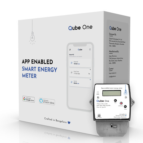 Qube One Wifi Based App Enabled Smart Energy Meter, Isi Approved