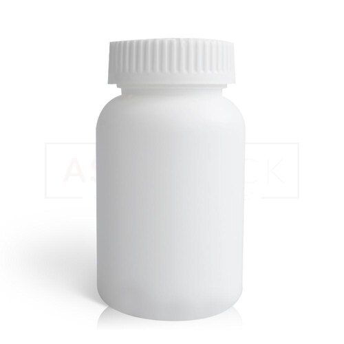 Round Shape White Plastic Pill Bottle