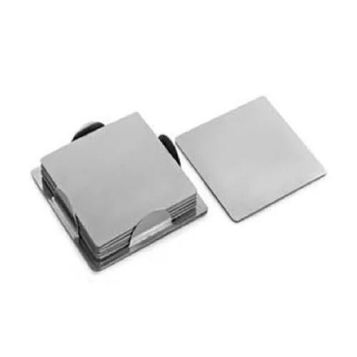 Square Shape Stainless Steel Coaster And Napkin Holder