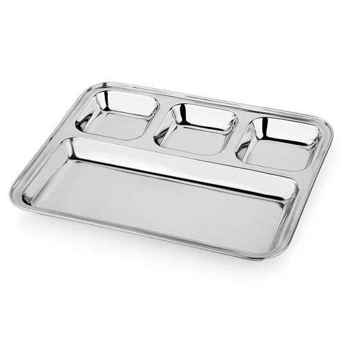 Utensil Sets Stainless Steel 4 Compartment Dining Plate