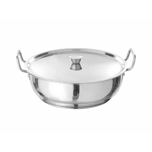 Stainless Steel Deep Kadai With Lid