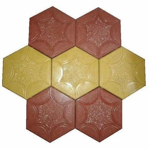 40 To 50 Mm Thick Cement Concrete Hexagonal Paver Blocks