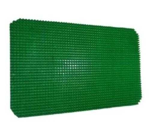 8x12 Inch Rectangular Green Rubber Door Mat For Bedroom