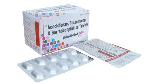 Aceclofenac Paracetamol & Serratiopeptidase Tablets