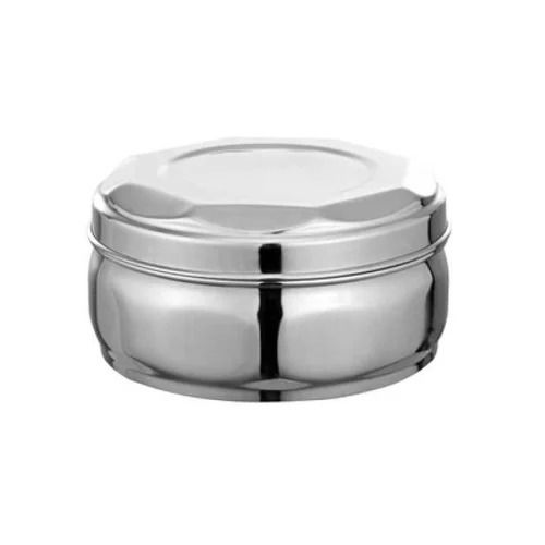 Silver Stainless Steel Cherry Dabba Container