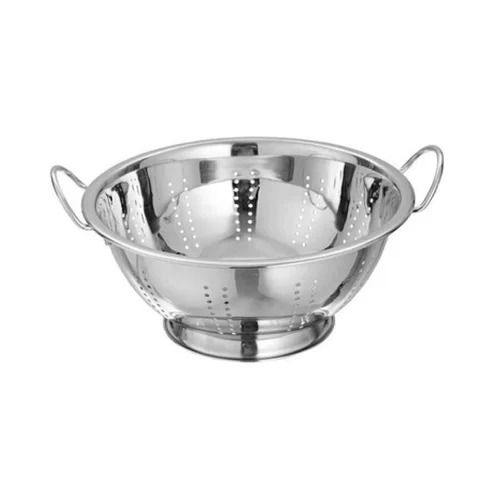 Silver Stainless Steel Fruit Basket With Handle