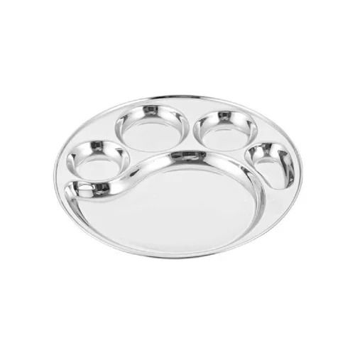 Steel Mango Round Five Compartment Tray