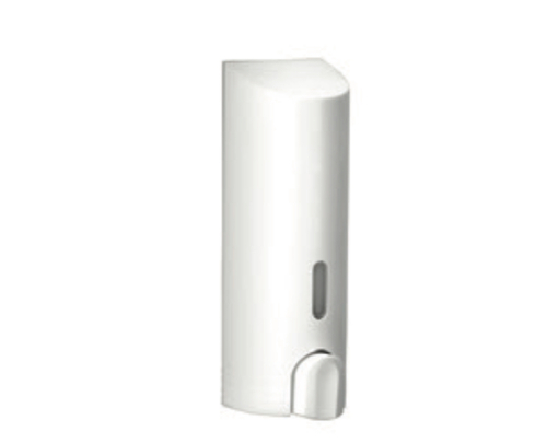 VEER Brimix Plastic Liquid Soap Dispenser - ABS Plastic, 500ml Capacity, White Color | Glossy Finish, Round Shape, Manual Dispenser