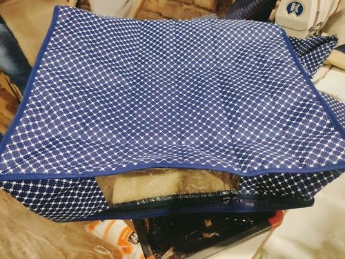 94x60 Cm Navy Blue Zipper Closure Plain Suit Cover Bag