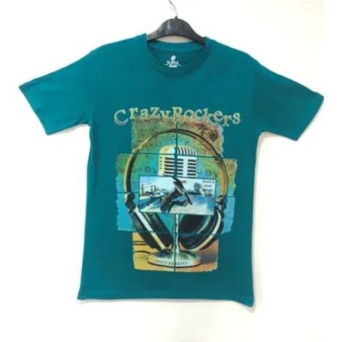 Casual Short Sleeves Mens Cotton Printed T Shirt