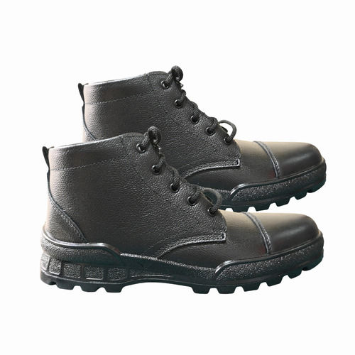 Dms Combat Boot Black Leather PU Sole