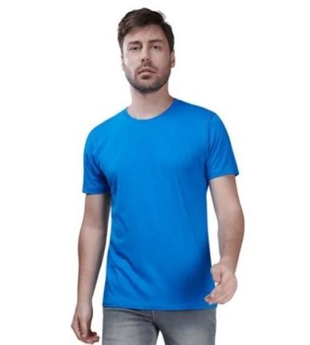 Mens Polyester Round Neck T Shirts