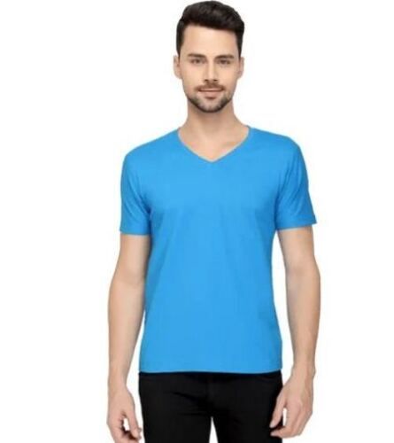 Mens Polyester V Neck T Shirts