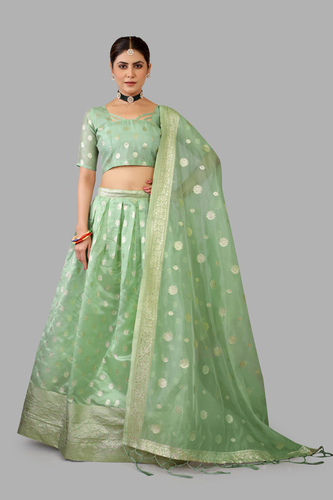 ORGANZA BANARASI LEHENGA CHOLI