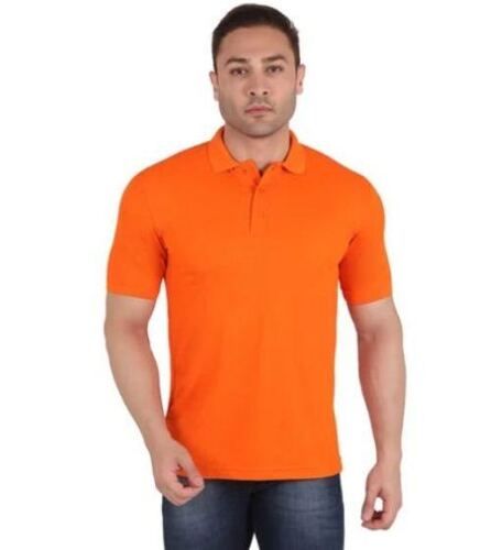 Plain Pattern Mens Polo T Shirt