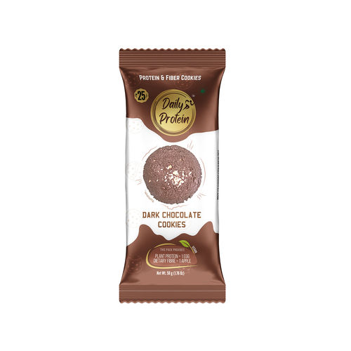 Protein And Fibre Rich Dark Chocolate Cookies, 50g