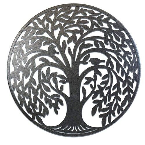 Round Iron Tree of Life Wall Art Hanging