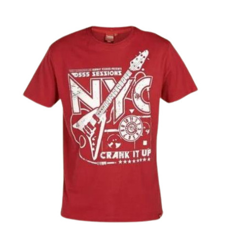 Round Neck Half Sleeve Mens Printed T Shirts
