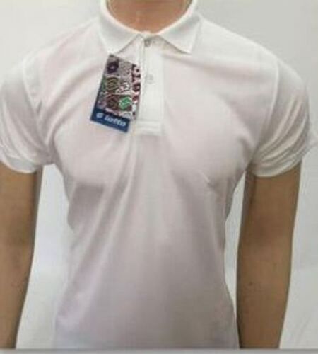 Short Sleeves Plain Mens Collared T Shirts