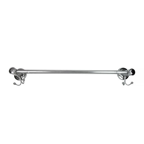 Chrome Stainless Steel Veer Double Hook Towel Rod,