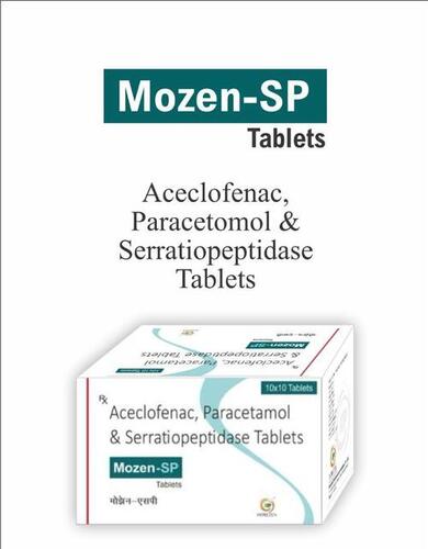 General Medicines Aceclofenac Paracetamol And Serratiopeptidase Tablets