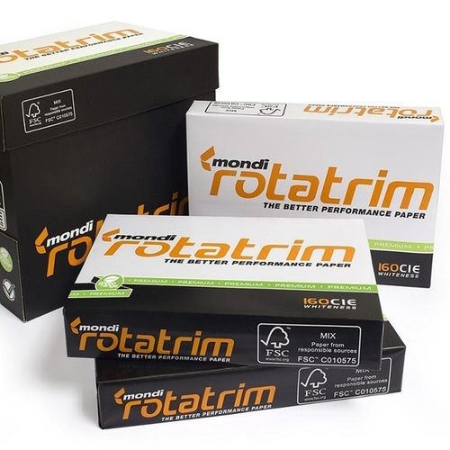 White Best Quality Mondi Rotatrim A4 Copy Paper 80Gsm