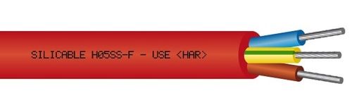 Heat Resistant Three Core Pvc Insulated Copper Silcable H05ss-F