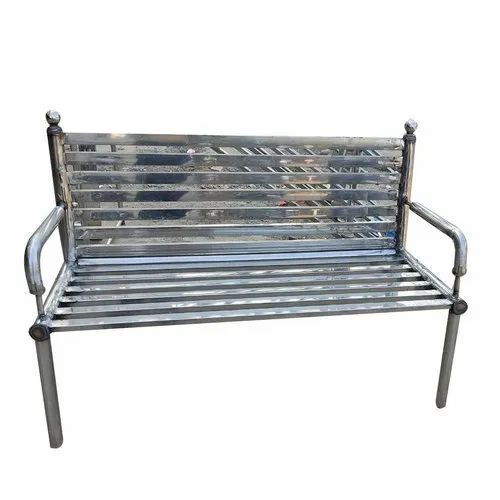 Rectangular Shape Stainless Steel Bench