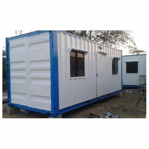 White and Blue Color Portable Cabin