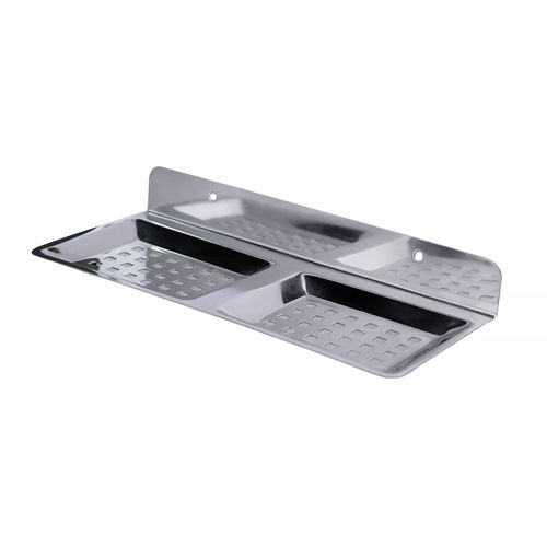 Chrome Veer Stainless Steel Double Diamond Soap Dish