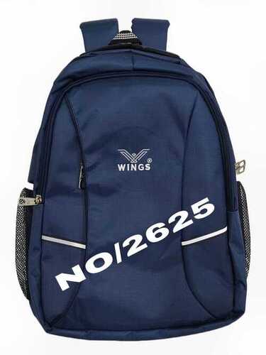 Navy Blue Color College Bag With Compartment