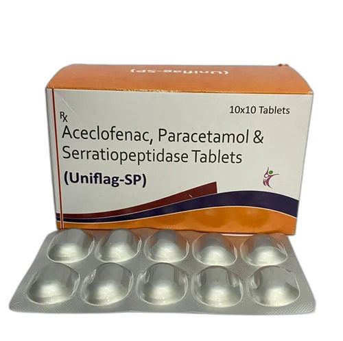 Aceclofenac, Paracetamol and Serratiopeptidase Tablets - Prescription Medicine for Hospital and Clinic Use, Store in Cool and Dry Place