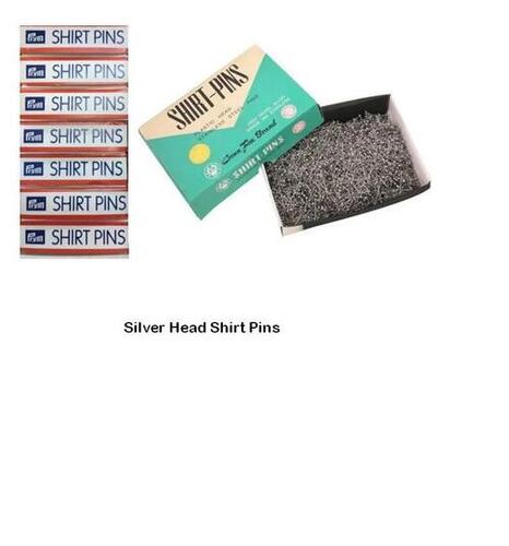 Corrosion Resistant Silver Head Shirt Pins