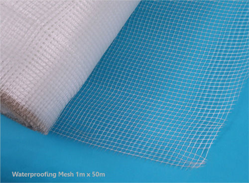 White Jogani Waterproofing Fiberglass Mesh 1X50 Meter