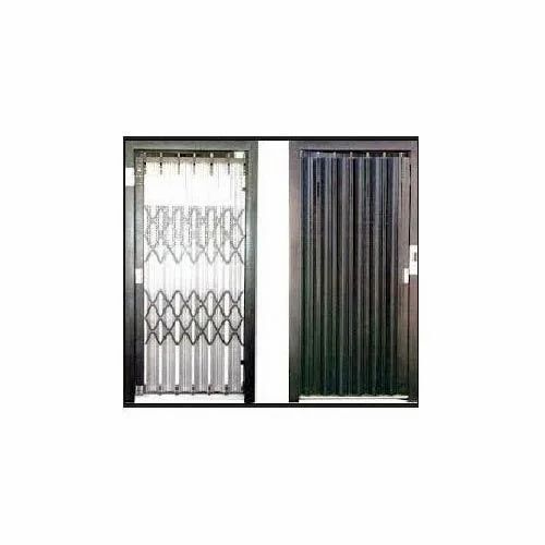 Mild Steel Side Opening Elevator Collapsible Door Blade Material: Plastic