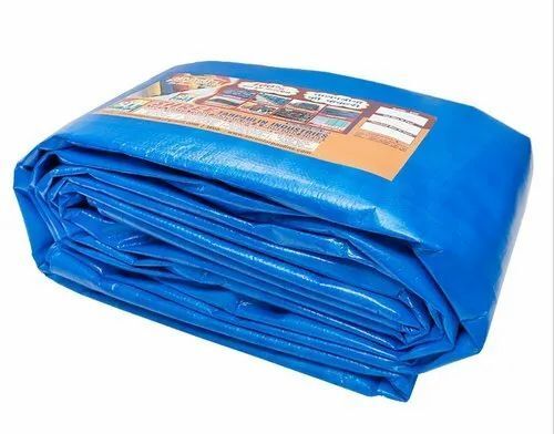 Waterproof Blue Plain Hdpe Plastic Tarpaulin