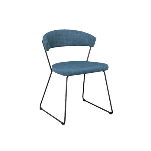 Matteo Mod Frame Dining Chair With Polyester Upholstered Seat