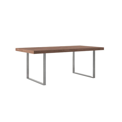 Thiago Dining Table With Steel Base And Chrome Finish