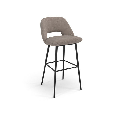 Alejandro Upholstered Bar Stool With Curved Backrest