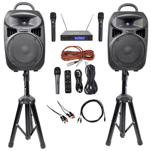 Rockville Dual 8 Phone ipad Laptop Karaoke Machine