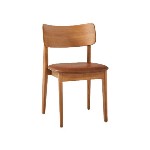 Antonio Leather Dining Chair With Wooden Frame