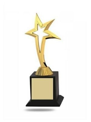 Crack Proof Elegant Look Brass Trophies Dimension(L*W*H): 4*4*12