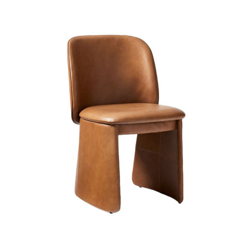 Emiliano Leather Dining Chair With Padded Seat Indoor Furniture