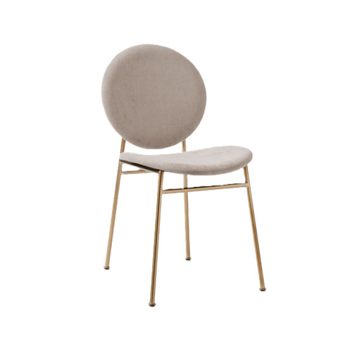 मेटल लेग्स और कुशन सीट्स के साथ इवान रेस्टुरेंट डाइनिंग चेयर